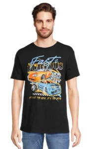 Fast & Furious T-shirt Mens Black Cotton Car Racing Graphic Tee Size 2XL - Picture 1 of 5
