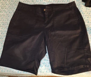 Lane Bryant Women Black Denim Shorts SZ 18 - Picture 1 of 3