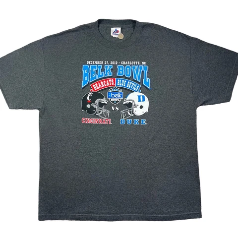 Cincinnati Bearcats vs. Duke Blue Devils Football 2012 Belk Bowl t-shirt sz. 2XL Cover