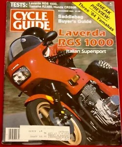 Cycle Guide Magazine December 1983 Laverda RGS1000, Honda CR250R - Picture 1 of 4