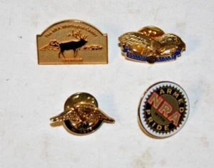 Vintage National Rifle Association NRA Tie Tack, Hat, or Lapel Pins Lot of 4 - Picture 1 of 3