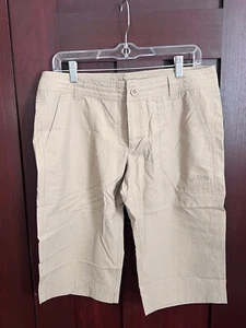 TNF North Face Horizon edle Nylon Capri Shorts Größe 12 dunkelbraun Wandern neu mit Etikett - Bild 1 von 10