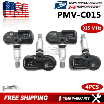 SET (4) 315MHz TPMS PMV-C015 For TOYOTA Camry RAV4 Tacoma Tire Pressure Sensor - Image 1 of 4