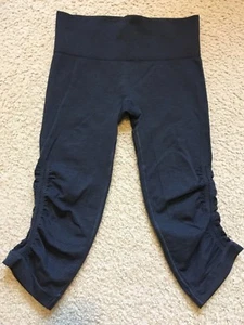 Lululemon In The Flow Crop Size 4 Heathered Navy Inkwell (?) Blue - Picture 1 of 5