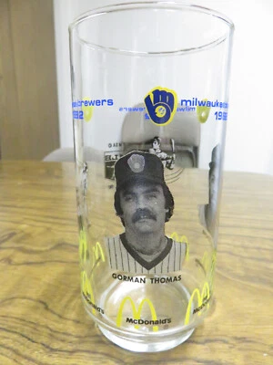 1982 MILWAUKEE BREWERS McDonald's Glass---GORMAN THOMAS & CECIL COOPER - Image 1 of 4