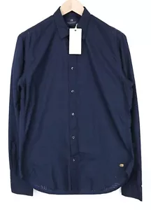 Scotch & Soda Ams Couture Hommes Chemise~ L Bleu Marine Manches Longues - Bild 1 von 5