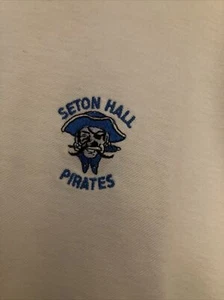 Seton Hall Pirates New Jersey Polo Shirt Men's Medium Vintage Preowned Good Con - Picture 1 of 6