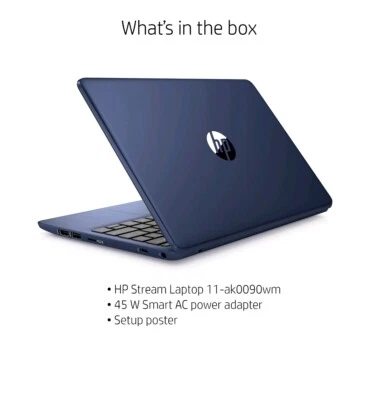 HP Stream 11.6", Celeron, 4GB RAM, 64GB emmc, Royal Blue,  - Image 1 of 4