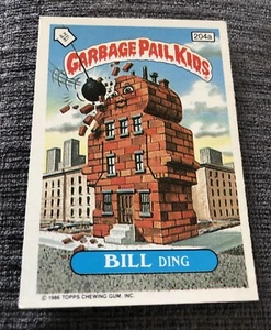 VINTAGE GARBAGE PAIL KIDS BILL DING CARD 1986 SERIES 1 UK TOPPS NO.204a - Picture 1 of 2