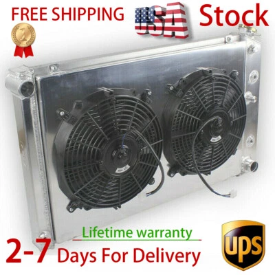 ✅3Row Aluminum Radiator+Shroud Fan for 1970-1981 Chevy Camaro/ 78-87 Monte Carlo — 第 1/4 张图片