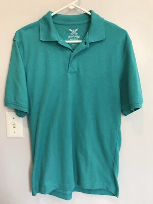 Faded Glory Mens Teal Short Sleeve Polo Shirt Sz Small, School Uniform, casual Foto 1 de 4