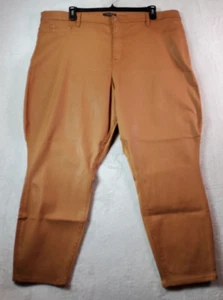 Jen 7 For All Mankind Pants Womens Size 26W Brown Vesar Leather Flat Front Logo - Picture 1 of 13