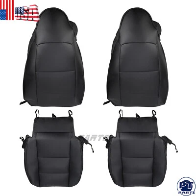 For BMW Z3 1996-2002 BLACK LEATHER CUSTOM MADE 2 FRONT SEAT COVERS - Image 1 of 4
