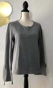 grey & gray Pullover Women’s Bell Sleeve Sweater Size Medium NEW - Picture 1 of 9