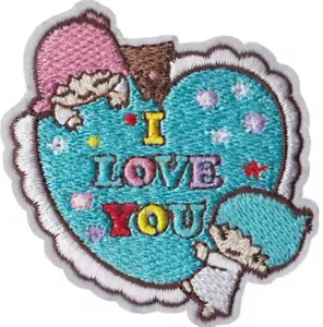 Aufnäher zum Aufbügeln Little Twin Stars von Sanrio I Love You bestickt - Bild 1 von 1