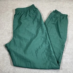 Vintage 90er Reebok Trainingshose Herren Gr. XL grün Nylon ungefüttert leicht - Bild 1 von 10