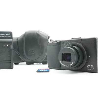 [MINT] Ricoh GR Digital IV 10.4MP Compact Camera Black w/ Case Charger Strap SD - Image 1 of 4