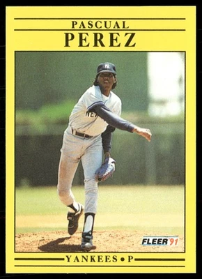 1991 FLEER PASCUAL PEREZ NEW YORK YANKEES #675 - Image 1 of 2