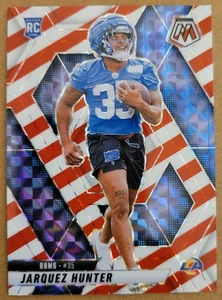 2025 Panini Mosaic JARQUEZ HUNTER "Red & White Prizm" SP Rookie #380 LA RAMS - Bild 1 von 2