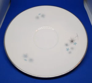 Royal Doulton H4943 Thistledown weiß Silberrand Bone China Untertasse 6-1/8" - Bild 1 von 5