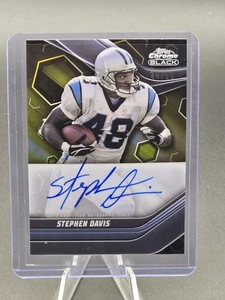 2024 Topps Chrome Black Stephen Davis Auto /50 π₯ SSP Panthers RB #46/50 - Picture 1 of 2