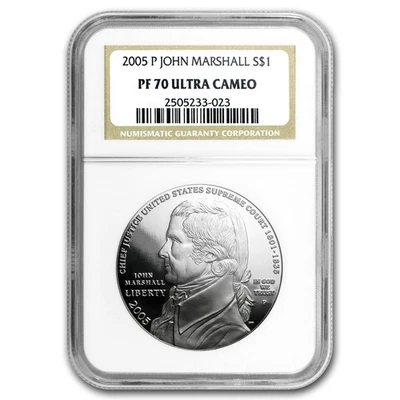 2005-P Chief Justice Marshall $1 Silver Commem PF-70 NGC - Image 1 of 3