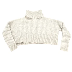 AllSaints Roll Neck Sweater Grey Womens Medium Pullover Knit - Picture 1 of 5