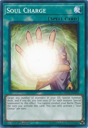 Yu-Gi-Oh Card - SDCL-EN024 - SOUL CHARGE (common) - NM - Image 1 of 1