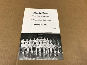 Vintage Basketball Program - Ohio State Vs. Michigan State - February 18, 1963 - Picture 1 of 5