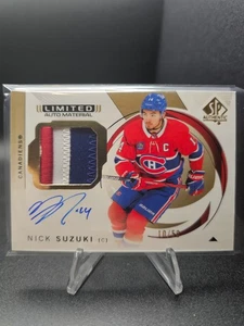 2024-25 SP Authentic Nick Suzuki Limited Material On Card Auto 3 Color Patch /50 - Picture 1 of 2