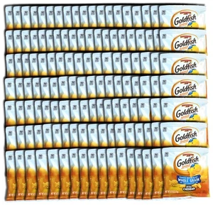 Goldfish Whole Grain Xtra Cheddar Goldfish Crackers Individual Bags Bulk, 100 Pa - Picture 1 of 6