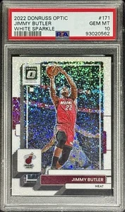 2022 Optic #171 WHITE SPARKLE SSP Jimmy Butler PSA 10 Gem Mint Pop 6 - Bild 1 von 3