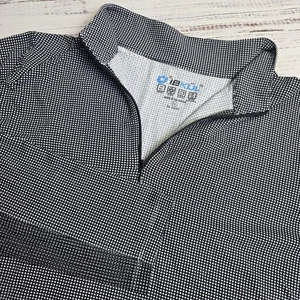 IBKUL Gingham Check Mesh Icefil Half-Zip Pullover Sun Shirt XL schwarz weiß UPF50 - Bild 1 von 9
