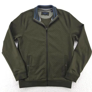 Ted Baker London Men Jacket Green Dot Pattern Full Zip Size 3 - Picture 1 of 13