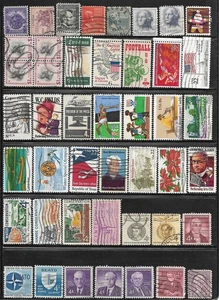 Lote de 45 estampillas de papel de Estados Unidos colección de Estados Unidos usadas - Imagen 1 de 1