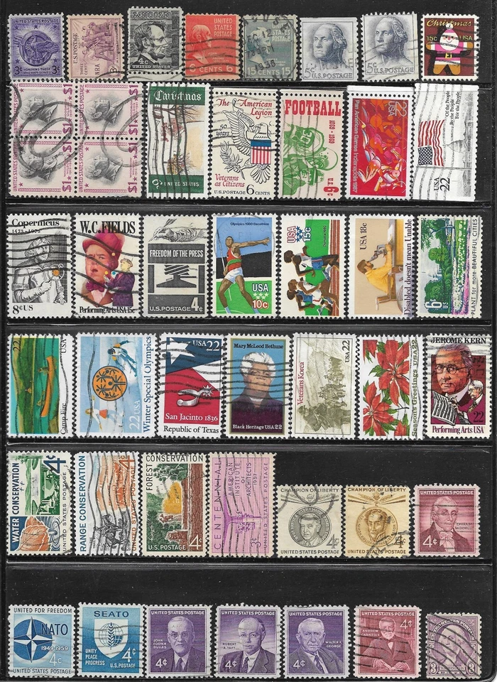 US United States Stamp Packet Lot of 45 off paper Stamps USA Collection used - Image 1 of 1