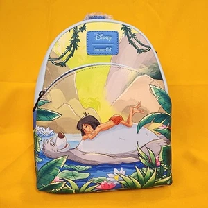 Mini Mochila Loungefly Disney El Libro de la Selva Mowgli Baloo Duo River Etiqueta Suave - Imagen 1 de 10