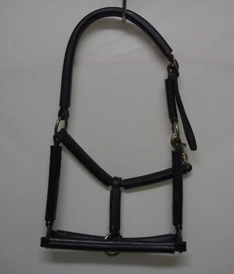 Stallhalfter Vorführ Turnier Show Halfter Biothane? schwarz gold Kleinpferd Cob - Bild 1 von 4