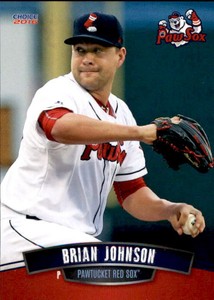 2016 Pawtucket Red Sox Choice 11 Brian Johnson Cocoa Beach Florida Baseball Card