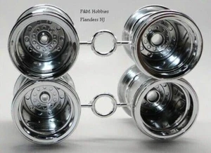 Tamiya Metallic Edition Midnight Pumpkin 4 Rim Chrome Wheel Set / Fits Lunch Box - Picture 1 of 2