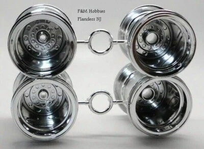 Tamiya Metallic Edition Midnight Pumpkin 4 Rim Chrome Wheel Set / Fits Lunch Box - Image 1 of 2