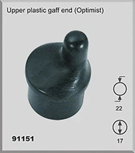 NAUTOS 91151 - EXTREMO SUPERIOR DE PLÁSTICO GAFF - JUEGO OPTIMISTA DE 2 PIEZAS - Imagen 1 de 1