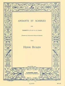 Andante et Scherzo Op.44 for Trumpet and Piano by Henri Büsser (AL21327) - Picture 1 of 2