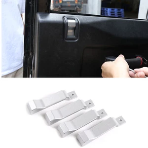 Aluminum Silver Inner Door Handle Lock Strip For Land Rover Defender 110 04-18 - Foto 1 di 12