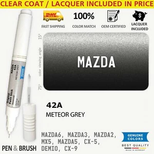 42A Touch Up Paint for Mazda Gray MAZDA6 MAZDA3 MAZDA2 MX5 MAZDA5 CX 5 DEMIO 9 R - Picture 1 of 3