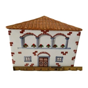 Mancer Made in Italy MC364 78-22 Canister Ceramic No Chips 7 x 9 x 4 x 7" - Picture 1 of 5