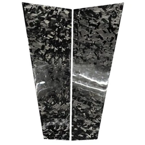 Gloss Forged Carbon Fiber Window Pillar Panel Cover Fits 13-19 W117 CLA250 CLA45 - Picture 1 of 4