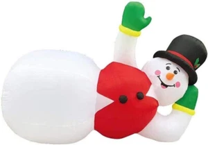 CHRISTMAS 20' COLOSSAL LAZY LOUNGING SNOWMAN Air blown Lighted Yard Inflatable - Picture 1 of 3