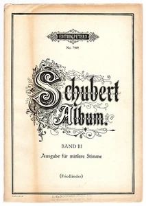Edition Peters 790b: Schubert-Album, Band III, Ausgabe für mittlere Stimme, 1959 - Picture 1 of 1