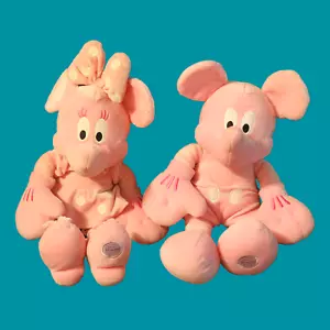 Walt Disney Think Pink Minnie And Mickey Mouse 16" RARE Breast Cancer Awareness - Picture 1 of 8